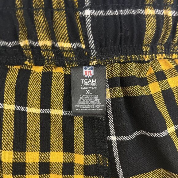 NWT Pittsburg Steelers Mens Pajama Pant Size XL, Yellow & Black Flannel Football - Picture 5 of 5